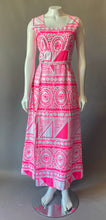 Load image into Gallery viewer, Amazing Mod DayGlo Pink Skort Maxi Dress