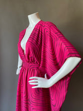 Load image into Gallery viewer, O'pell Op Art Sheer Sexy long torso Caftan