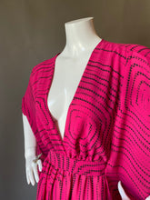 Load image into Gallery viewer, O'pell Op Art Sheer Sexy long torso Caftan