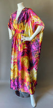 Load image into Gallery viewer, O'pell Pink Firecracker Satin Cocktail Long Torso Caftan