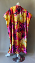 Load image into Gallery viewer, O'pell Pink Firecracker Satin Cocktail Long Torso Caftan