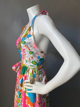 Load image into Gallery viewer, Mod Garden Print Wrap Halter Maxi Sun Dress