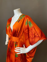 Load image into Gallery viewer, O'pell Orange Oriental Print Long Torso Caftan