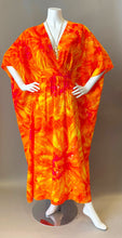 Load image into Gallery viewer, O'pell Orange Explosion Long Torso Caftan
