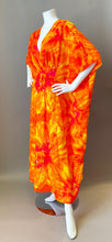 Load image into Gallery viewer, O'pell Orange Explosion Long Torso Caftan
