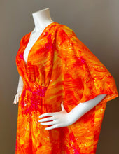 Load image into Gallery viewer, O'pell Orange Explosion Long Torso Caftan