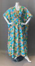 Load image into Gallery viewer, O'pell Mod Print Cotton Empire Long Torso Caftan