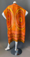 Load image into Gallery viewer, O'pell Orange Floral Sheer Poolside Short Torso Caftan