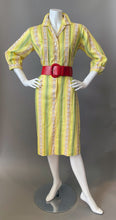 Load image into Gallery viewer, 1950-60s Spring Curve Hugging Sun Dress Jacquard Cotton Floral
