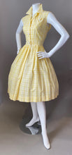 Load image into Gallery viewer, 1950s Lemon Meringue Fit and Flare Cotton Sun Dress
