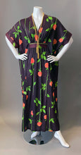 Load image into Gallery viewer, Vintage Rose Print Semi Sheer Caftan