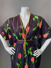 Load image into Gallery viewer, Vintage Rose Print Semi Sheer Caftan