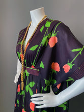 Load image into Gallery viewer, Vintage Rose Print Semi Sheer Caftan