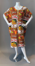Load image into Gallery viewer, O'pell Hawaiian Kona Coffee Print Short Tunic Caftan