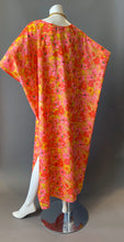 Load image into Gallery viewer, O'pell Mod Sheer Floral Pink Tunic Caftan