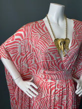 Load image into Gallery viewer, O'pell Pink Zebra Print Knit Xtra Long Torso Caftan