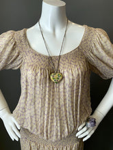 Load image into Gallery viewer, Vintage 70s Bohemian Sheer Floral Anne Klein Dress