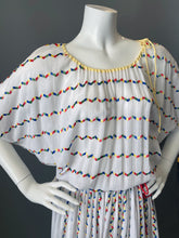 Load image into Gallery viewer, Vintage 80s Giorgio Sant'Angelo Rainbow Embroidery Sun Dress