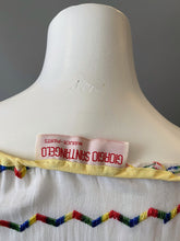Load image into Gallery viewer, Vintage 80s Giorgio Sant'Angelo Rainbow Embroidery Sun Dress