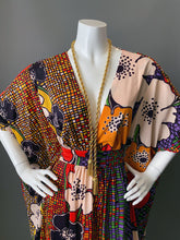 Load image into Gallery viewer, O'pell Amazing Mod Floral Long Torso Caftan with Matching Mask