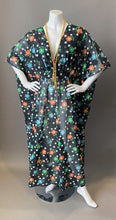 Load image into Gallery viewer, O'pell Mod Sheer Floral Long Torso Caftan with Matching Mask
