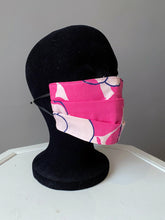 Load image into Gallery viewer, O'pell Pink Mod Floral Petite Short Torso Caftan with Matching Mask