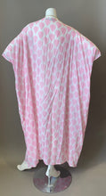 Load image into Gallery viewer, O'pell New Pink Leaf Print Sheer Cotton Short Torso Caftan