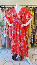 Load image into Gallery viewer, Chic Flowy Heron Print O’pell Caftan