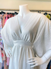 Load image into Gallery viewer, White Cotton Gauze and Lurex O’pell Caftan