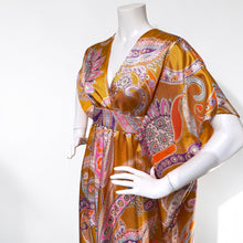 Load image into Gallery viewer, O’pell Acetate Multicolor Paisly Caftan
