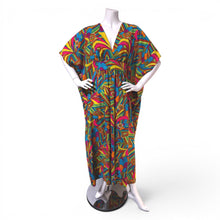 Load image into Gallery viewer, O’pell Semi-Sheer Multicolor Print Caftan
