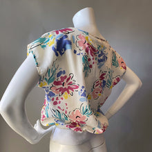 Load image into Gallery viewer, 1980s Floral Sheer Blouse

