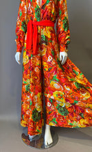 Load image into Gallery viewer, Amazing Vintage Orange Floral Alice Jumpsuit
