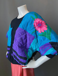 1980s Quilted Patchwork Puffy Sweatshirt