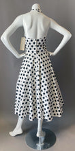 Load image into Gallery viewer, 1980s New with Tags Polka Dot Halter Sun Dress
