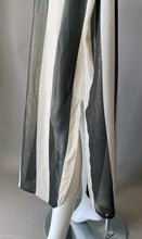 Load image into Gallery viewer, O&#39;pell Sheer Cream Black Striped Gold Shimmer Tunic Caftan
