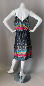 1970s Floral Print Lightweight Summer Sun Dress