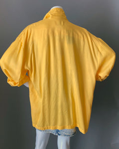 1980s Yellow Oversize Lightweight Blazer Coat NWT