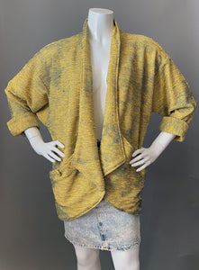 1980s Oversize Asymmetrical Knit Blazer Coat