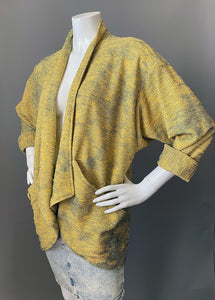1980s Oversize Asymmetrical Knit Blazer Coat