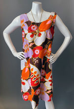 Load image into Gallery viewer, Vintage Mod Hawaiian Brown Orange Cotton Sun Dress
