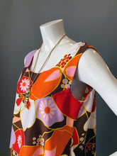 Load image into Gallery viewer, Vintage Mod Hawaiian Brown Orange Cotton Sun Dress
