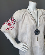 Load image into Gallery viewer, Antique Bohemian Hungarian Home Spun Linen Embroidery Tunic
