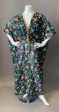 Load image into Gallery viewer, O&#39;pell Mod Sheer Floral Long Torso Caftan with Matching Mask
