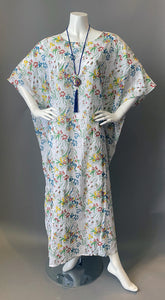 O'pell New Floral Sheer Cotton Tunic Caftan